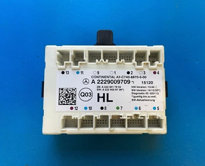 2015 MERCEDES S550 W222 OEM LH LEFT REAR DOOR CONTROL MODULE OEM A2229009709 - Image 1 of 3