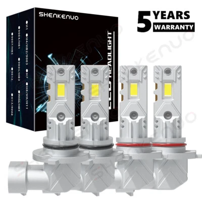 Kit combinado de bombillas de faros LED de haz alto bajo 4X 6000K para Mack CXU 2010-2018 Foto 1 de 4