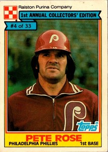 1984 Topps Cereal Series Pete Rose #4 Philadelphia Phillies