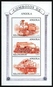 Angola 1997 - Mi-Nr. 1118-1120 ** - MNH - Eisenbahn / Trains - Picture 1 of 1