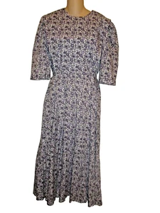 Amish Mennonite Modest Cape Dress Christian Handmade 38Bx 32W Purple - Picture 1 of 4