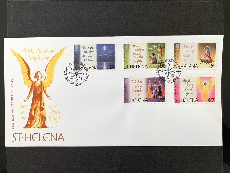 ST HELENA 1994 CHRISTMAS CAROLS 5v FIRST DAY COVER SG671/75 - Image 1 of 1