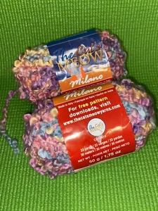 The Cat's Meow Milano Italy Yarn 2 Skeins Color- Floral #4341 Pink Purple - Picture 1 of 13