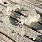 1 Strand Cultured Sea Glass Pebble Beads 6-9mm Drilled - Crystal  8" / 20cm