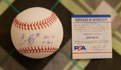 Corbin Burnes signed official MLB baseball PSA COA #AK79515 Brewers NL Cy Young - Image 1 of 3