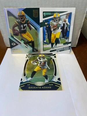 (3)  2021 Donrus- Certified-Donruss Elite  Base Cards DAVANTE ADAMS  Packers  - Image 1 of 2