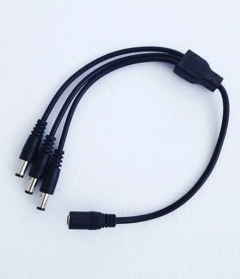 PROP AND SCENERY LIGHTS, LLC Splitter 3 way cable LED lighting 2.1 x 5.5 barrel 12 Volt DC connector PSC3