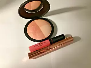 Laura Geller Supersize Highlight -Blush Baked Palette + Pink Lemonade Lipgloss + - Picture 1 of 1