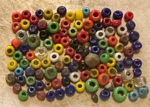 TRADE BEADS from FLORIDA (100) DEEP SOUTH ARTIFACTS OLD TRADING POST FIND - Picture 1 of 5