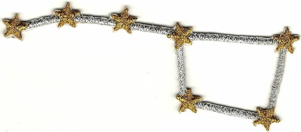 Metallic Silver Gold Big Dipper / Little Dipper Constellation Patch - Image 1 of 1