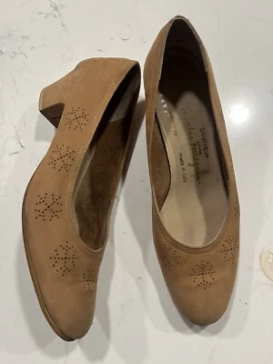Zapatos de mujer Salvatore Ferragamo Boutique cuero perforado tostado 7,5b Foto 1 de 4