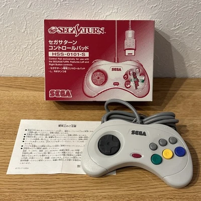 New Sega Saturn controller official pad HSS-0101 tested working Manual box JAPAN - Image 1 of 4