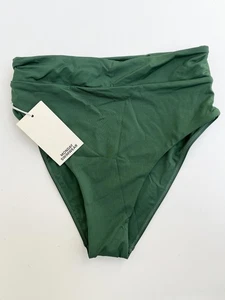 Monday Swimwear Sorrento Bottom In Jungle Green Size Small New With Tags - Picture 1 of 5