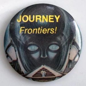 Vintage 1983 JOURNEY Frontiers pin 1.25" button band badge Steve Perry - Picture 1 of 2