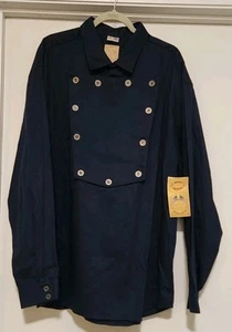NUEVO CON ETIQUETAS Camisa Wah Maker Para Hombre 2XL Azul Marino Caballería Babero Sarga Vaquero Guerra Civil Frontera - Imagen 1 de 14