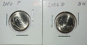 2006P und D Jefferson Nickels Stempelglanz - Bild 1 von 2
