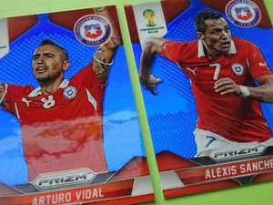 Panini Prizm world cup 2014 Arturo Vidal Alexis Sanchez blue /199 Chile Arsenal - Bild 1 von 4