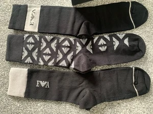 Emporio Armani 3 Pair Boxed Set Of Mens Socks 7-11 Originally £39 - Picture 1 of 5