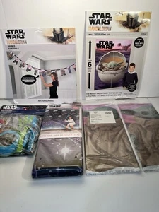 Star Wars Birthday Party Supplies Yoda Banner Tablecloths Backdrop Favors Wall - Picture 1 of 13