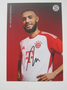 Noussair Mazraoui Autogrammkarte FC Bayern München 2023-24 Original handsigniert - Bild 1 von 2