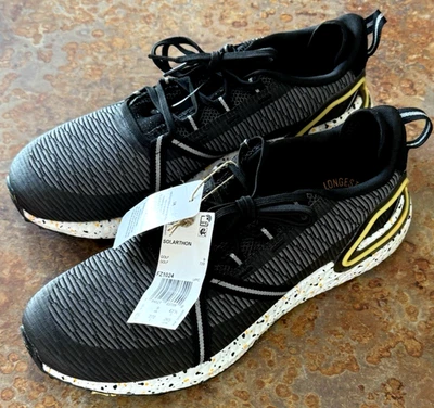 Adidas Solarthon Boost Golf Shoes Spikeless Black Yellow White FZ1024 Men Sz 9.5 - Image 1 of 4
