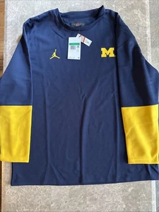 Jordan Michigan Wolverines Nike Dri Fit Manga Larga XL NUEVO NUEVO CON ETIQUETAS - Imagen 1 de 3