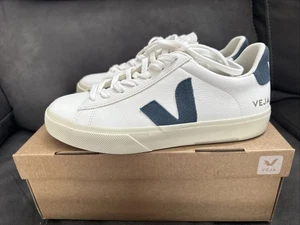 Veja Women's Sneakers Campo Chromefree Leather White Cream/California W8 M6 NIB - Picture 1 of 11