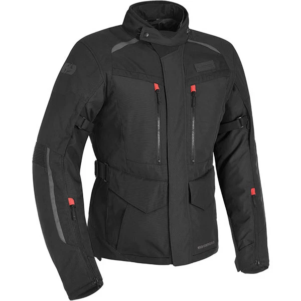 Oxford Continental Advanced Waterproof Motorcycle Motorbike Jacket - Tech Black - Image 1 of 1