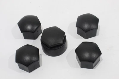 VW Derby 86C Mk2 Black Wheel Nut Bolt Cover Caps x5 New Genuine 321601173A01C - Image 1 of 4