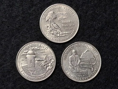 Three 1999 US Territory State Quarters - Image 1 of 2