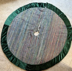 "Falda Santas Best Árbol de Navidad Multicolor Seda Tweet Terciopelo Redonda Grande 56""" - Imagen 1 de 7