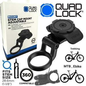 QUAD LOCK Stem Cap Mount Fahrrad Vorbau Kappen Handy Halter Winkel einstellbar - Bild 1 von 6