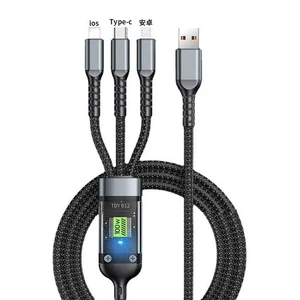 Câble de Charge USB CHARGEUR RAPIDE 3en1 i pour USB;Type C; iPhone - Photo 1 sur 6