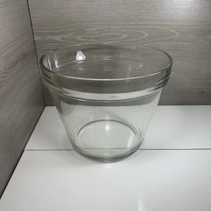 Vintage Klarglas Blumentopf Eimer groß schwer 8" hoch 10-1/4" Durchmesser - Bild 1 von 12