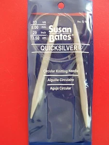 Susan Bates Quicksilver circular needle, plastic, size 13, 29" - Picture 1 of 2