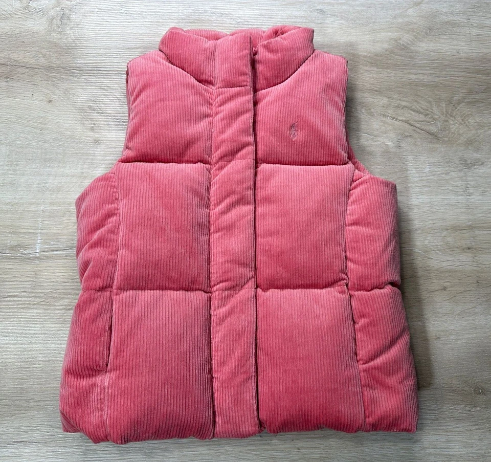 Colete Polo Ralph Lauren Feminino Rosa 5 Veludo Elástico Novo sem etiquetas - Imagem 1 de 4