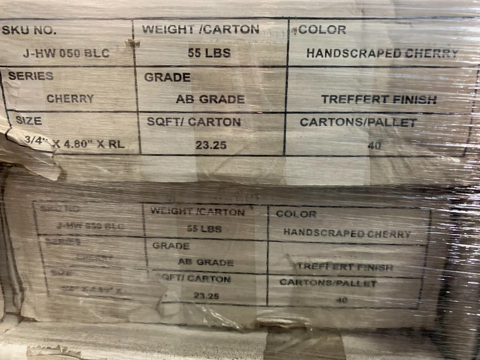 SUELO DE MADERA DURA J-HW050BLC Villa raspado a mano cerezo negro 3/4" x 4-1/2" Foto 1 de 2