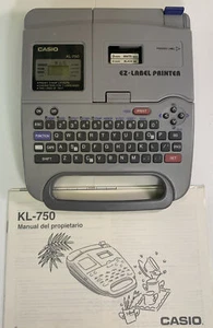 Casio EZ Label Printer KL 750 Thermal Printer Tested Works W/ Manual - Picture 1 of 9