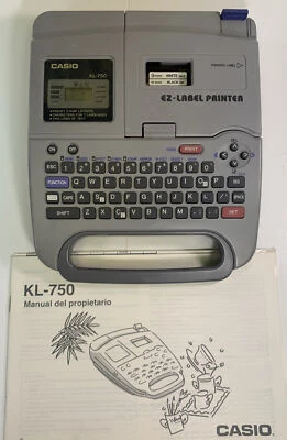 Casio EZ Label Printer KL 750 Thermal Printer Tested Works W/ Manual - Image 1 of 4