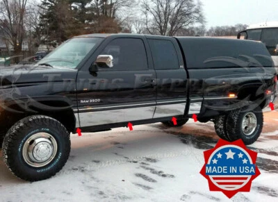 Ajuste: Dodge Ram 1994-1997 cabina extendida doble/duelie panel basculante moldura 8" 10 piezas Foto 1 de 3