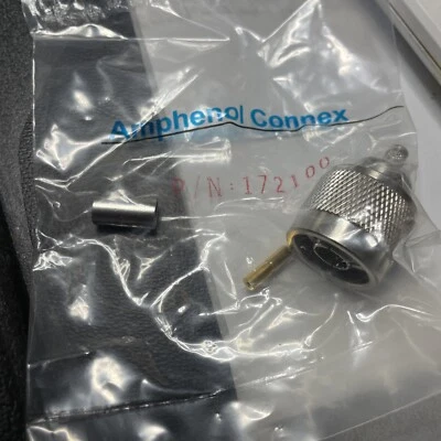 Qty (25 pcs) Amphenol #172100 50 Ohm RG-58 Copper Cable Connector - Image 1 of 4