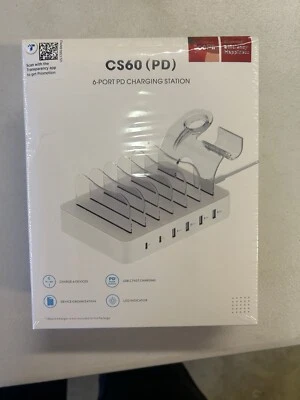 SooPii 60W 6-Port Charging Station for Multiple Devices - Image 1 of 3