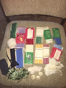 Lot Of Antique & Vintage Trims & Eyelet Ribbon Rick Rack - Lace In Package Penn - Picture 1 of 8