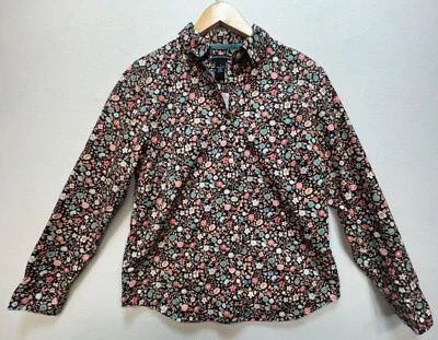 Camisa de algodón con botones Statements para mujer talla 6 Multi Ditsy floral manga larga Foto 1 de 4