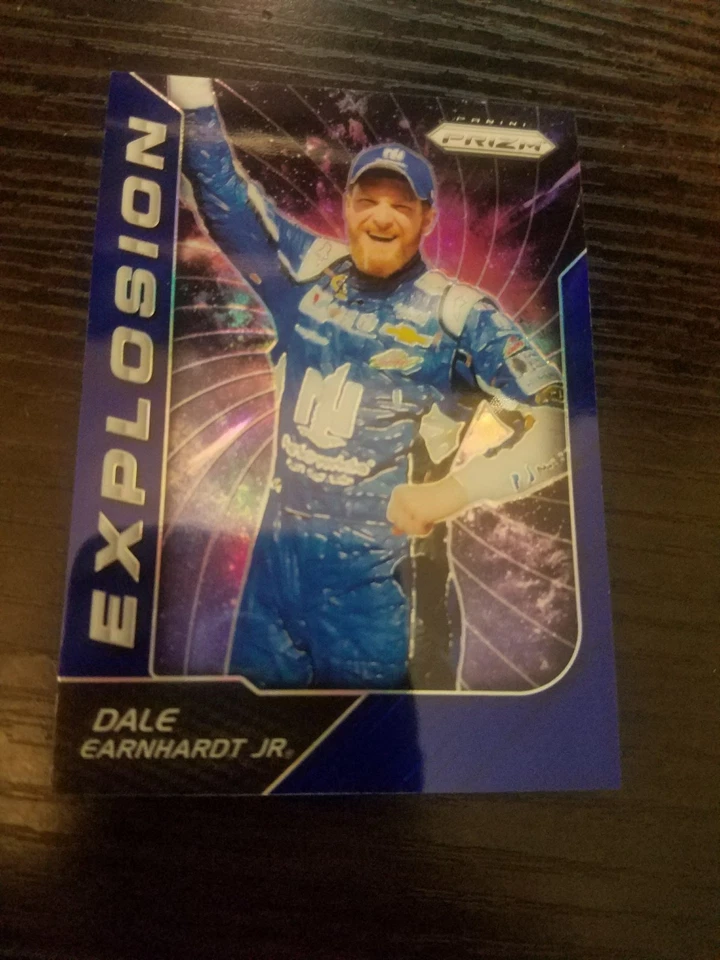 DALE EARNHARDT JR 2018 Panini Prizm NASCAR Explosion Blue Parallel SP #83 /99 - Image 1 of 1