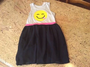Dress NWT Emoji Smiley Face CUTE Girls 10/12 L NEW Dress Back to School - Picture 1 of 5
