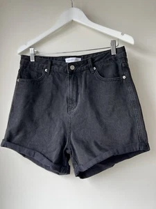ASSEMBLY LABEL Women’s Black Denim SHORTS Size 10 Excellent - Picture 1 of 7