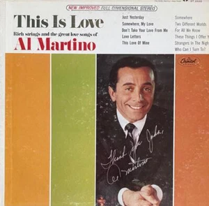 AL MARTINO HANDSIGNIERTES AUTOGRAMM LP ALBUM "THIS IS LOVE" - Bild 1 von 2