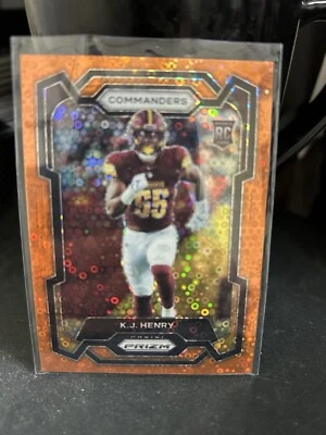 2023 Panini Prizm - Rookies Disco Prizm #400 K.J. Henry (RC) Commanders  - Image 1 of 2
