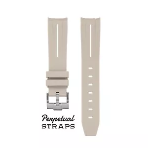 ELFENBEINAKZENT - GUMMI UHRENARMBAND für Omega X Swatch Speedmaster MoonSwatch - Bild 1 von 3